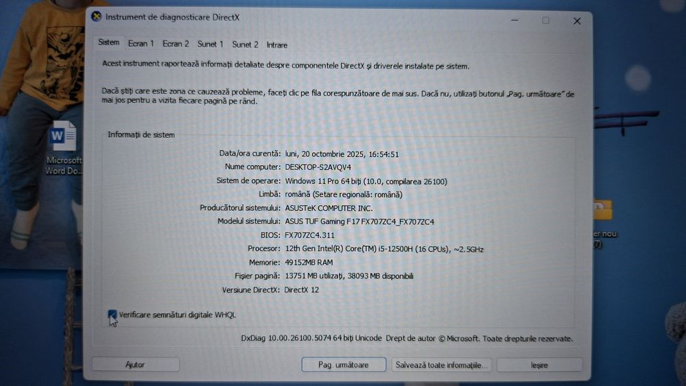 Laptop gaming asus tuf 17