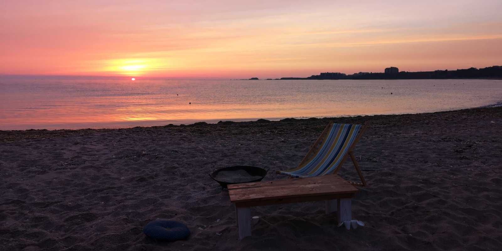 Каравана на брега на морето на къмпинг Юг