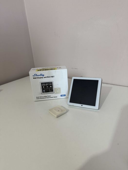 Intrerupator Smart cu touchscreen Shelly Wall Display + BLU H&T Ivory