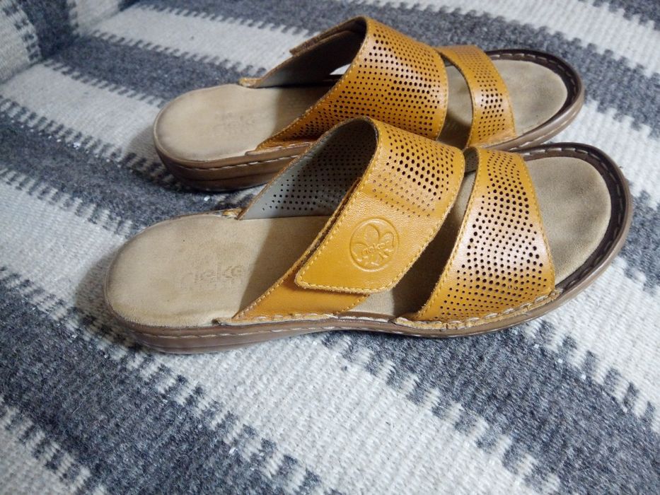 Saboți piele dama slip-on RIEKER 38