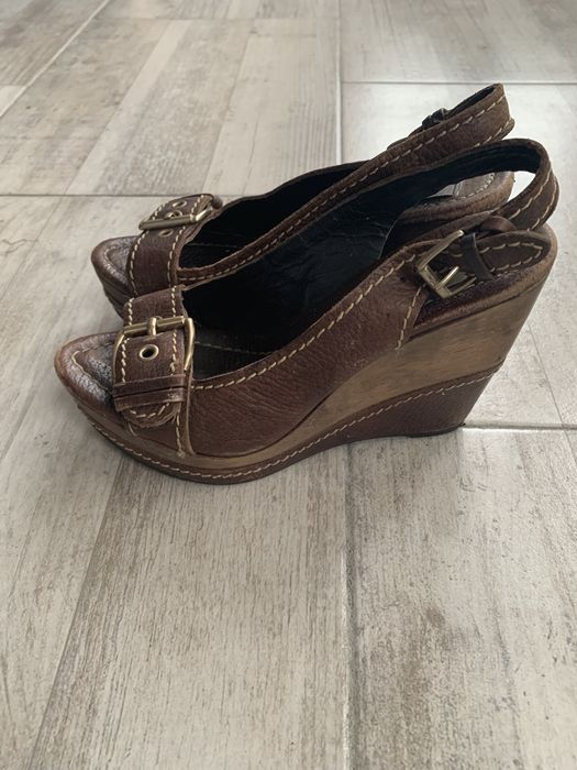 Sandale, platforme Zara piele naturala 38