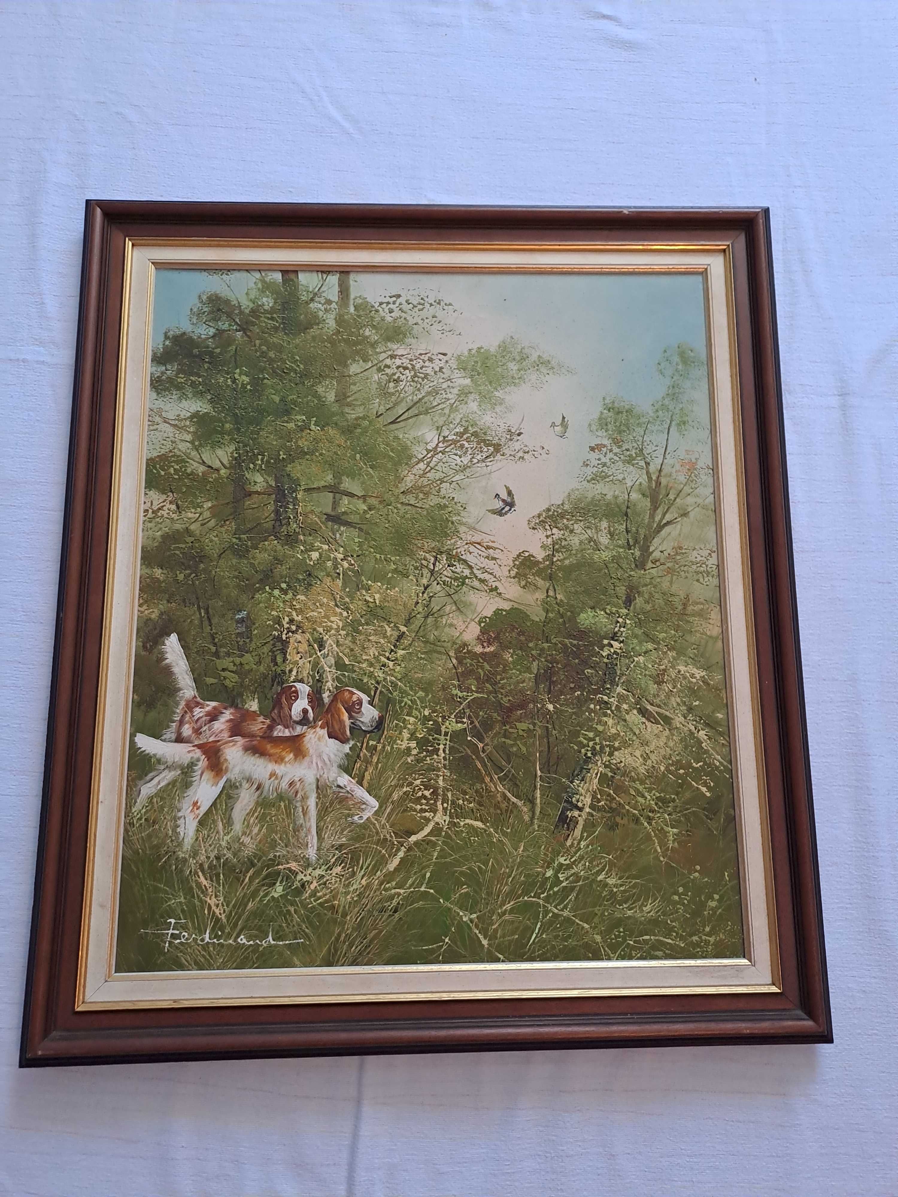tablou pictura pe panza 61/71 cm semnat