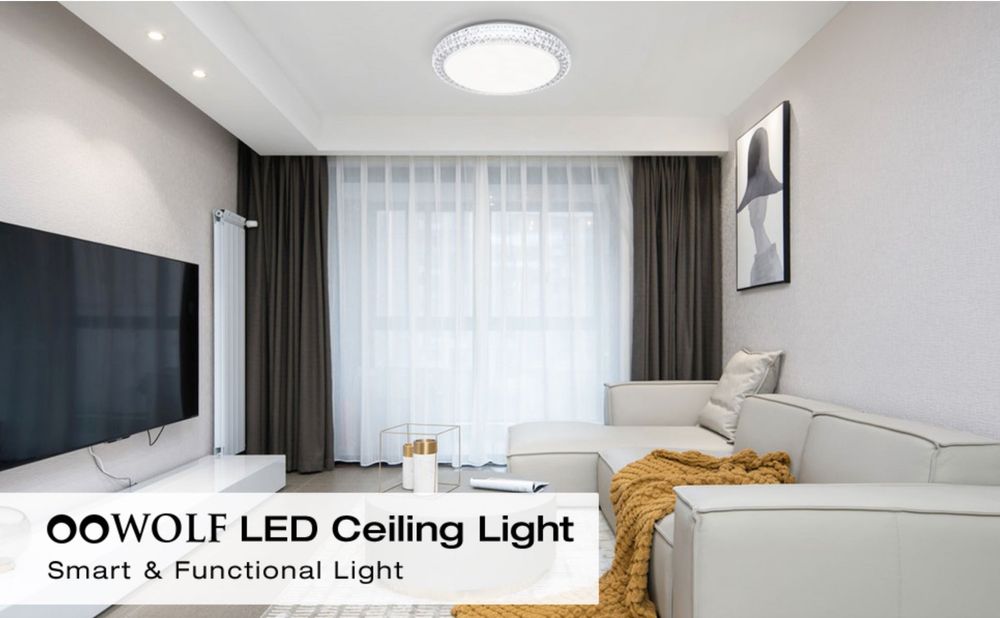 LED Таванна Лампа Димируема 3000K- 6500K  с Дистанционно