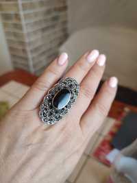Сребърни пръстени 925 с оникс и марказити