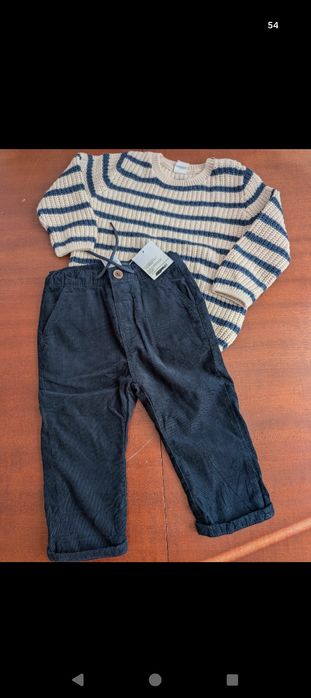 Pantaloni Next noi și pulover H&M