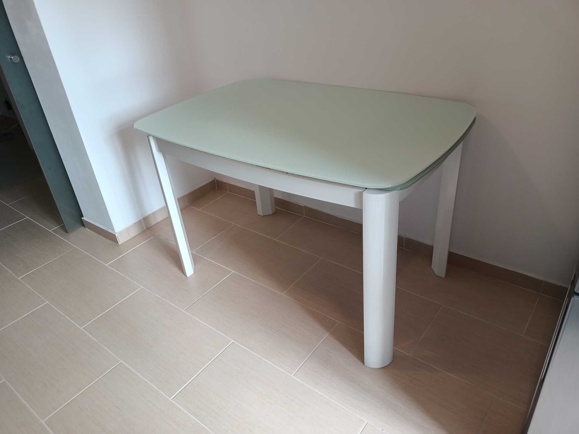 Masa extensibila 120/180x80 cm - Blat sticla securizata