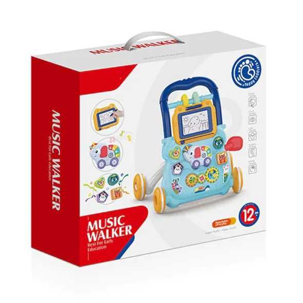 Детска проходилка Музикална, Happy Toddlers, синя/розова