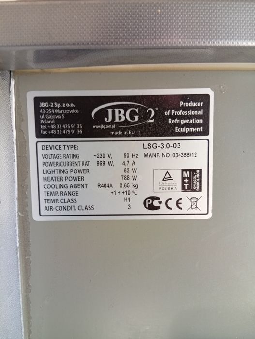 Vitrina frigorifica 3 m