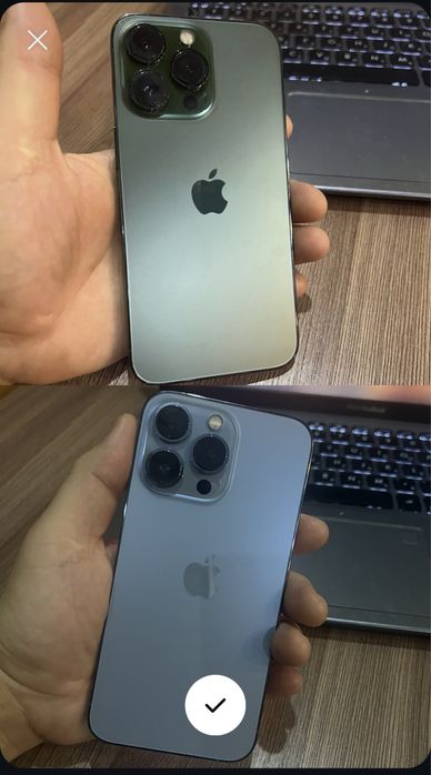 Apple 13 pro 128 зеленый и голубой