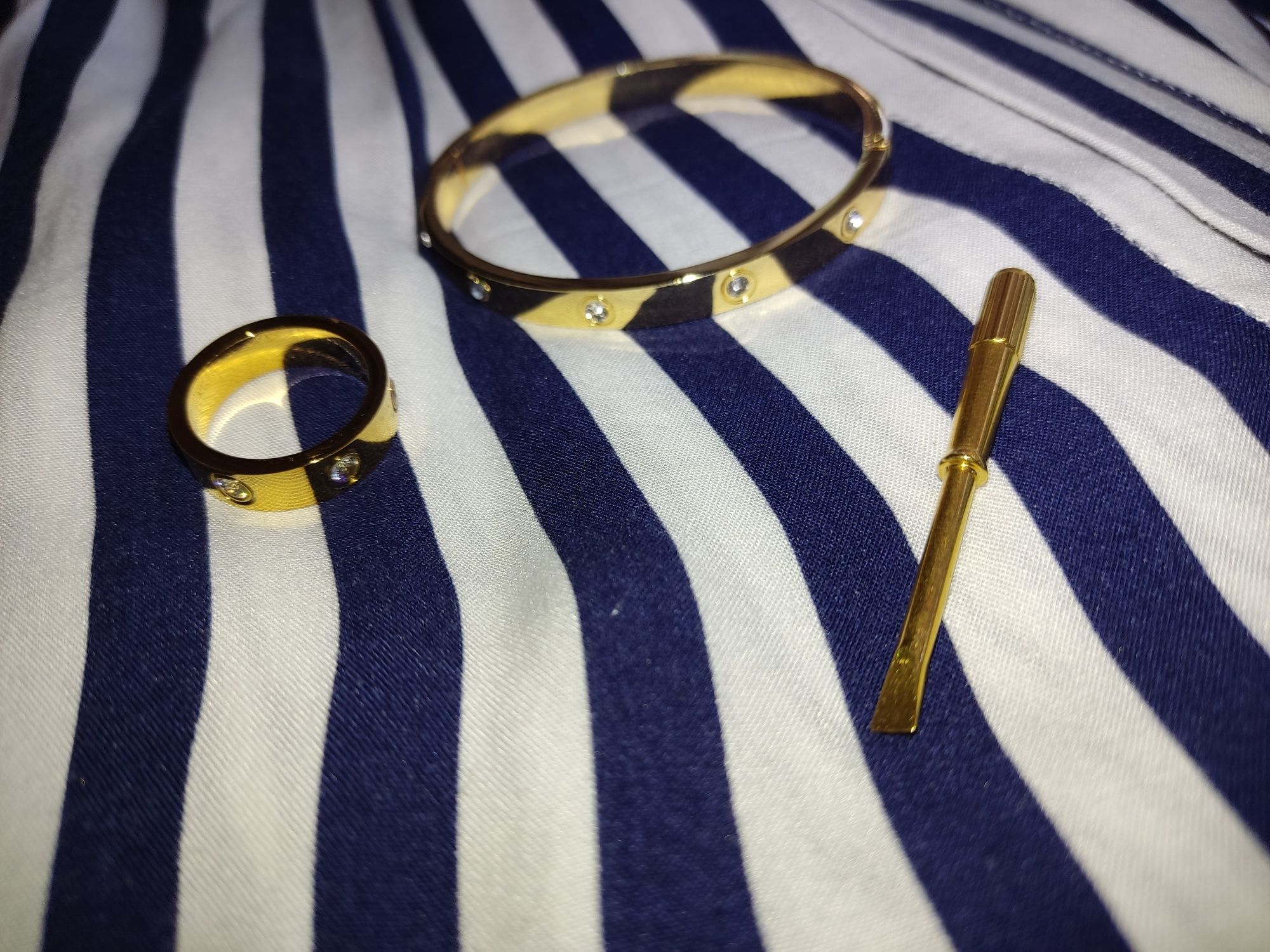 Комплект Cartier Картье браслет,кольцо и отвёртка,подарочный комплект