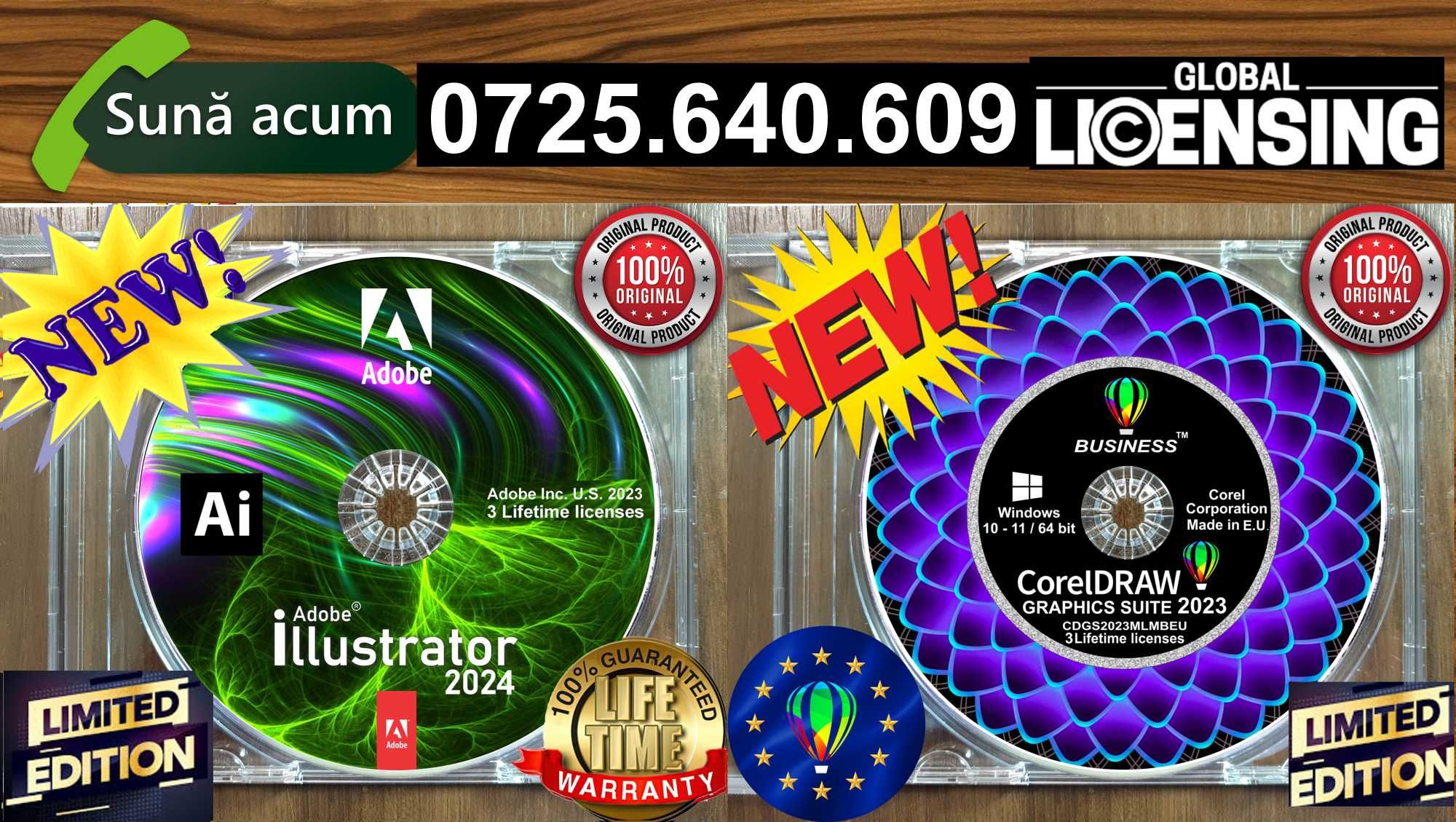 CorelDRAW Suite Business 2023-3 Lifetime licenses DVD ILLUSTRATOR 2024