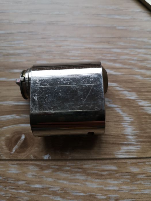 Mâner ușă metal auriu, butuc 31mm 2 chei