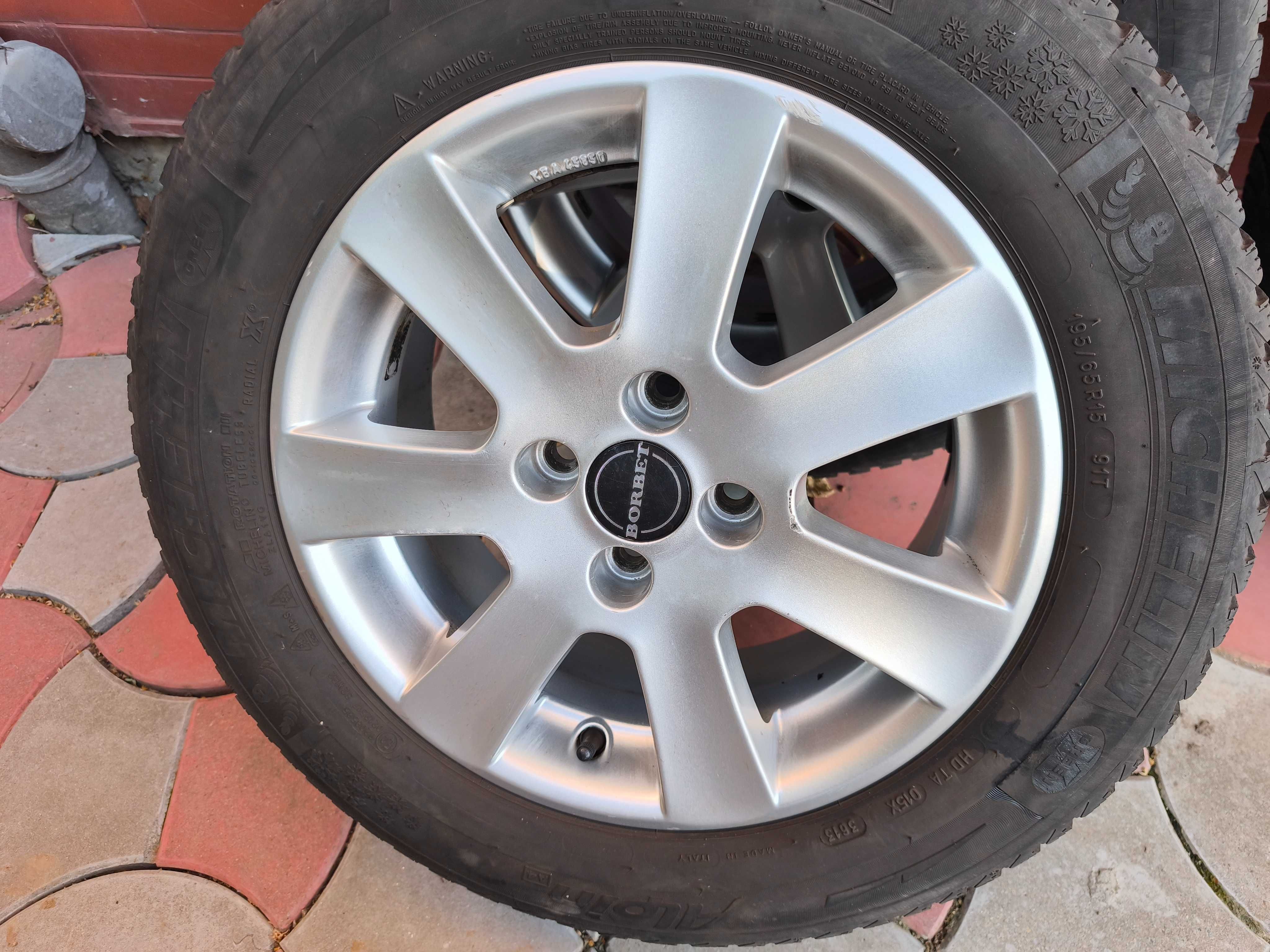 Jante aliaj  Dacia Logan/Sandero/Lodgy 195/65/R15 Michelin -M+S /iarna