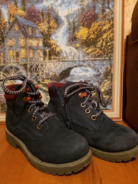 Ботинки ЗИМНИЕ детские замшевые натуралка, на овчине