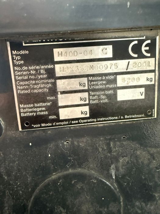 Vând motostivuitor Linde h40d-04 c translație factură stivuitor fronta