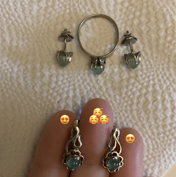 Серьги и набор  производство СССР