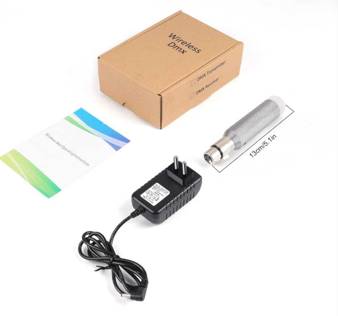 DMX512 безжичен приемник с вградена батерия 2 бр  за диско светлини