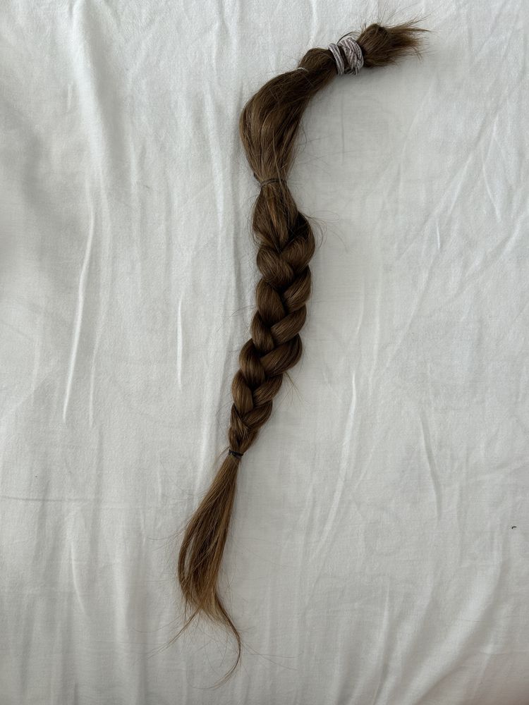 Par NATURAL nevopsit 48 cm(impletit), ne intins cu placa(virgin)