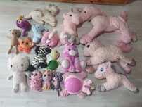 Lot jucării de pluș fetițe, unicorn,hello kitty, jucarie cu luminite