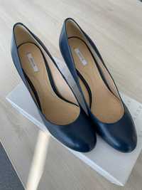 Pantofi noi dama GEOX piele bleumarin marime 39, clasic-elegant