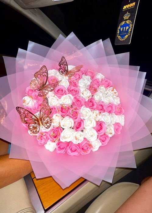 Buchet de flori din sapun