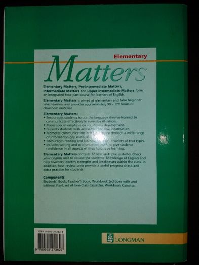 Matters. Elementary, Pre-Intermediate