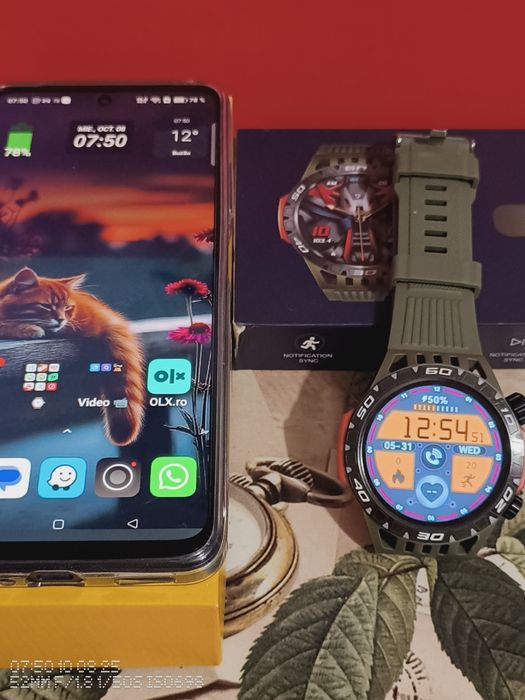 Smartphone REALME 14X și smartwatch army cu lanterna