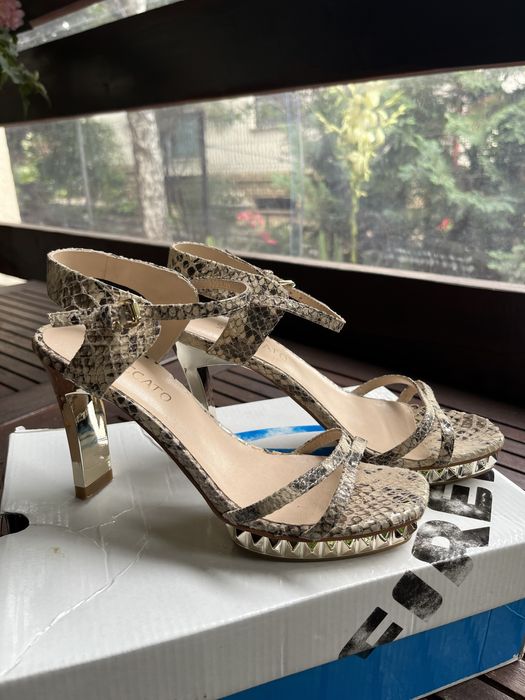 Sandale elegante piele naturala,animal print