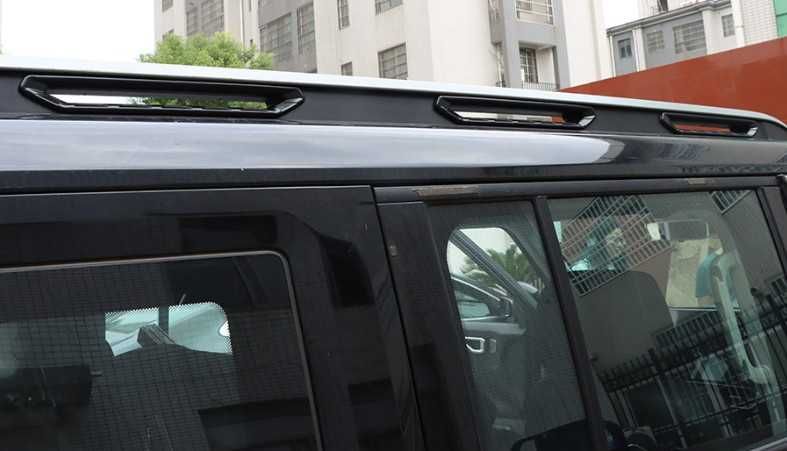 Декоративные накладки на рейлинги крыши - черные (Jetour T2)