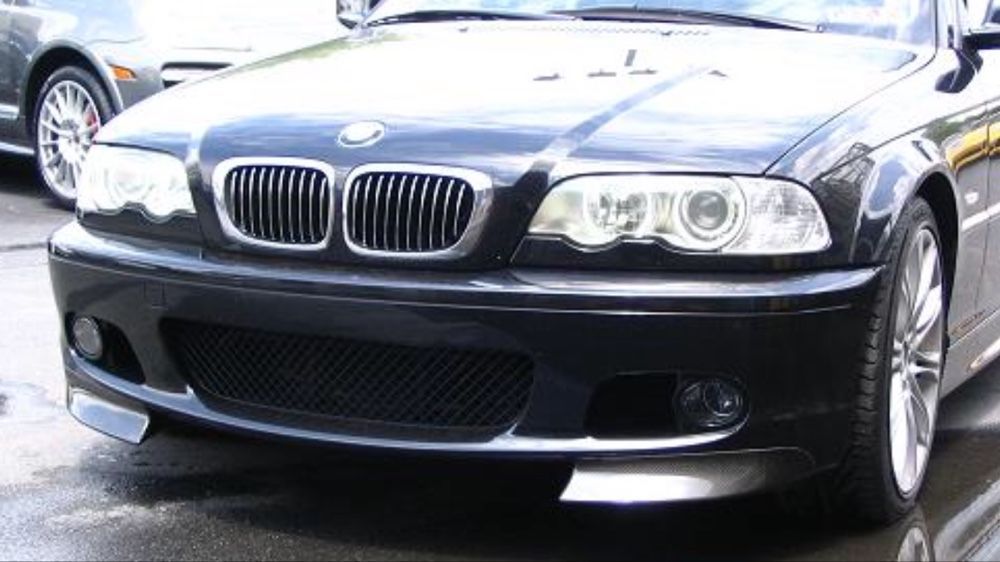 BMW e46 CSL сплитери, добавки за М предна броня