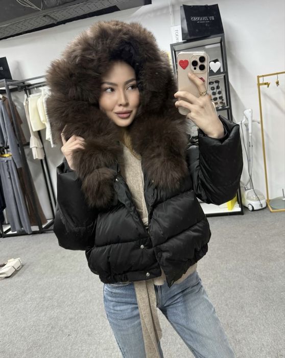 Куртка с натуральным мехом песца