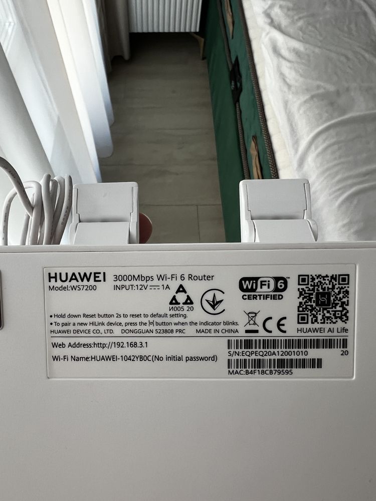 Router Wireless Huawei WS7200-20, AX3000 wifi 6 plus quad core