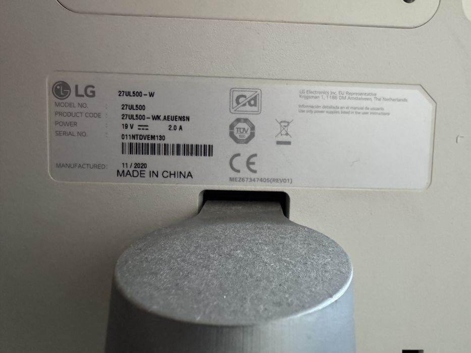 Monitor 4K LG 27UL500 White