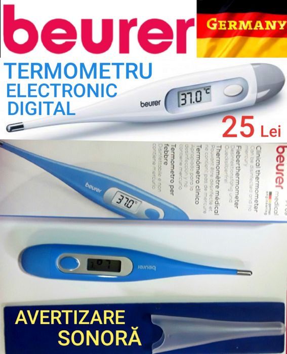 TERMOMETRU Electronic Digital BEURER (Germania) cu Avertizare SONORĂ