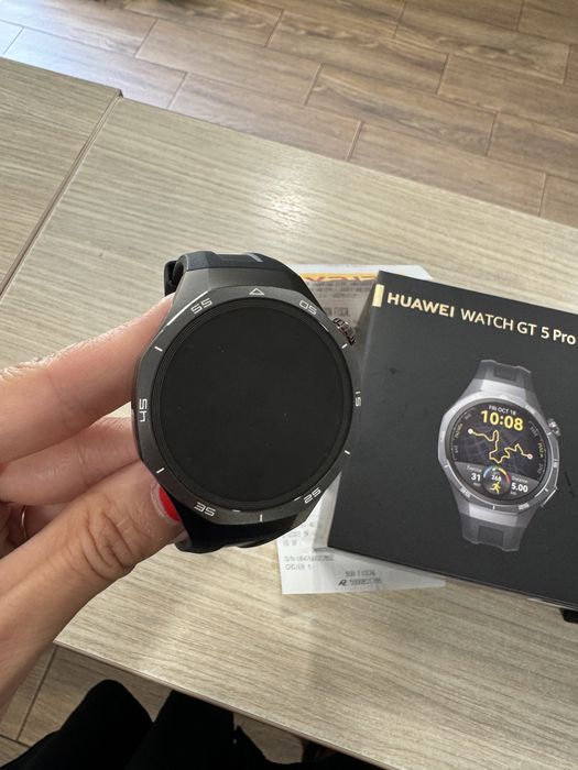 Huawei Watch GT 5 Pro, 46MM, Black Fluoroelastomer Strap, Garantie!!!