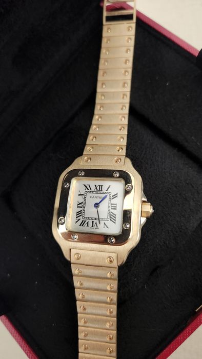 Золотые часы Cartier Santos