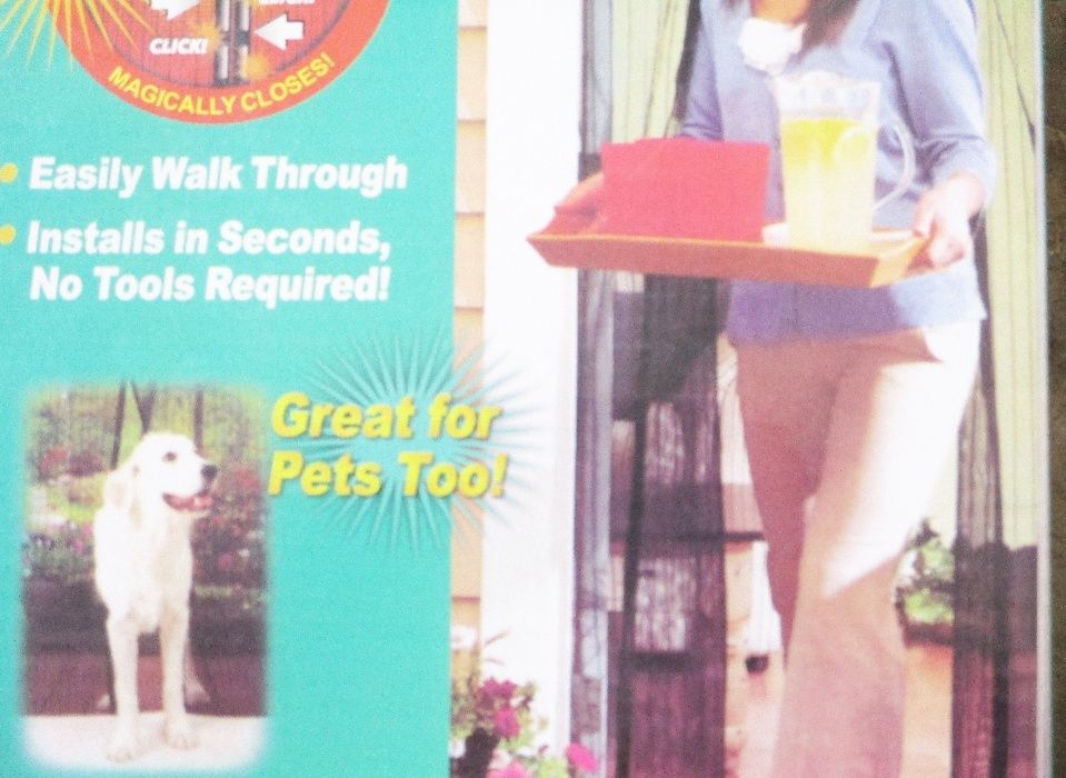 Plasa anti tantari insecte 210x100cm perdea cu magneti, culoare neagra