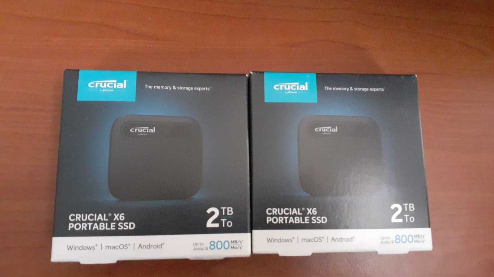 ssd extern , USB 3.1/2 x USB-C,  Crucial X6  de 2 TB, sigilat