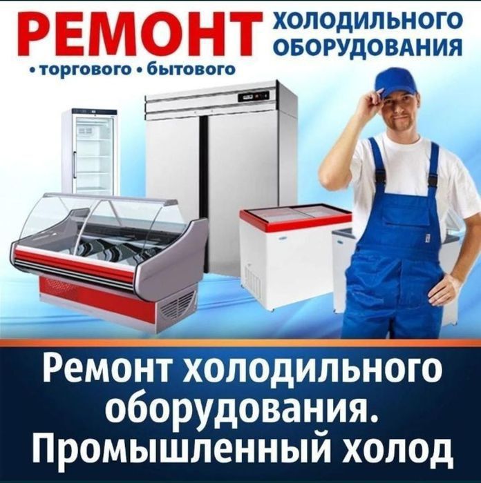 Ремонт холодильников и морозильников,торговые витрины,лари.
Выполняем