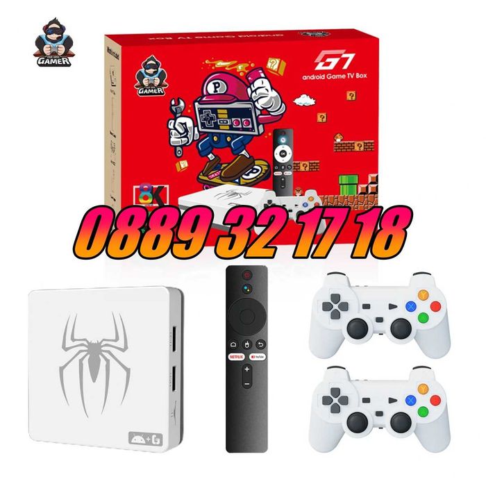 Безжична конзола G7 с Android 13, игрова конзола 30000 игри, джойстици