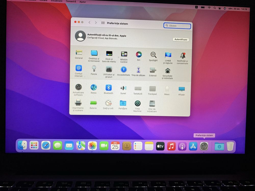 Macbook Air Fara cont Icloud