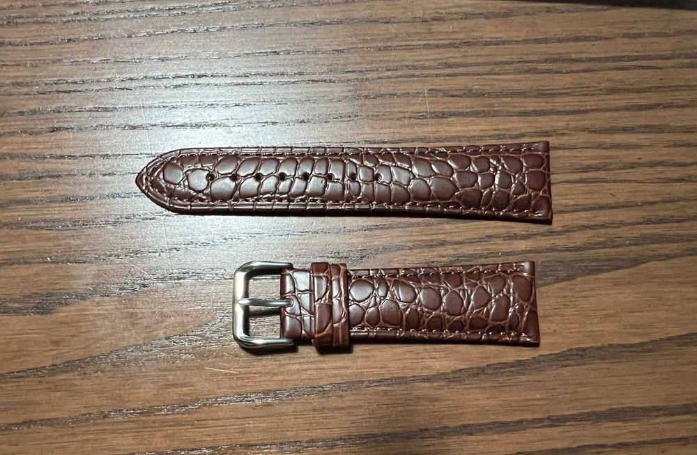 curea ceas piele crocodil maro