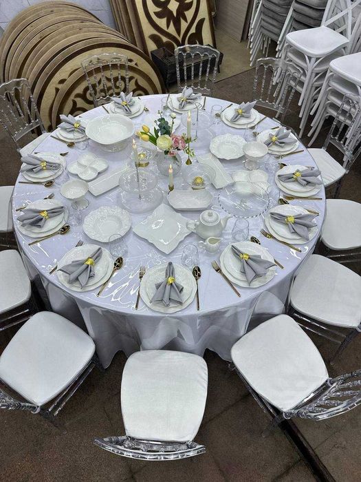 Аренда посуды, столов, стульев Астана (чисто и красиво, есть доставка)