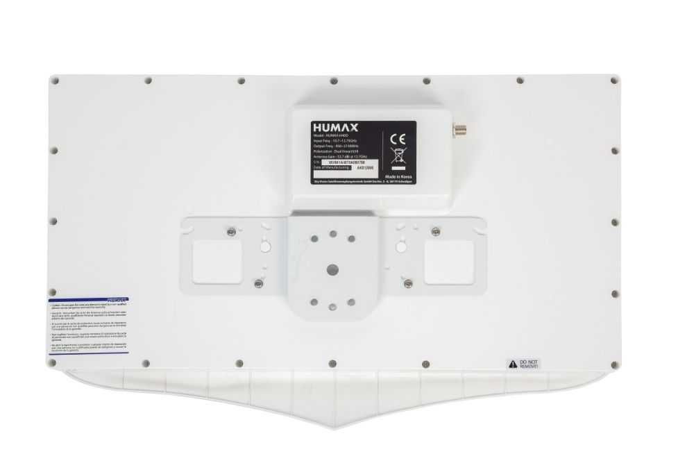 Нова HUMAX H40D Сателитна антена с плосък огледален панел с 1 LNB