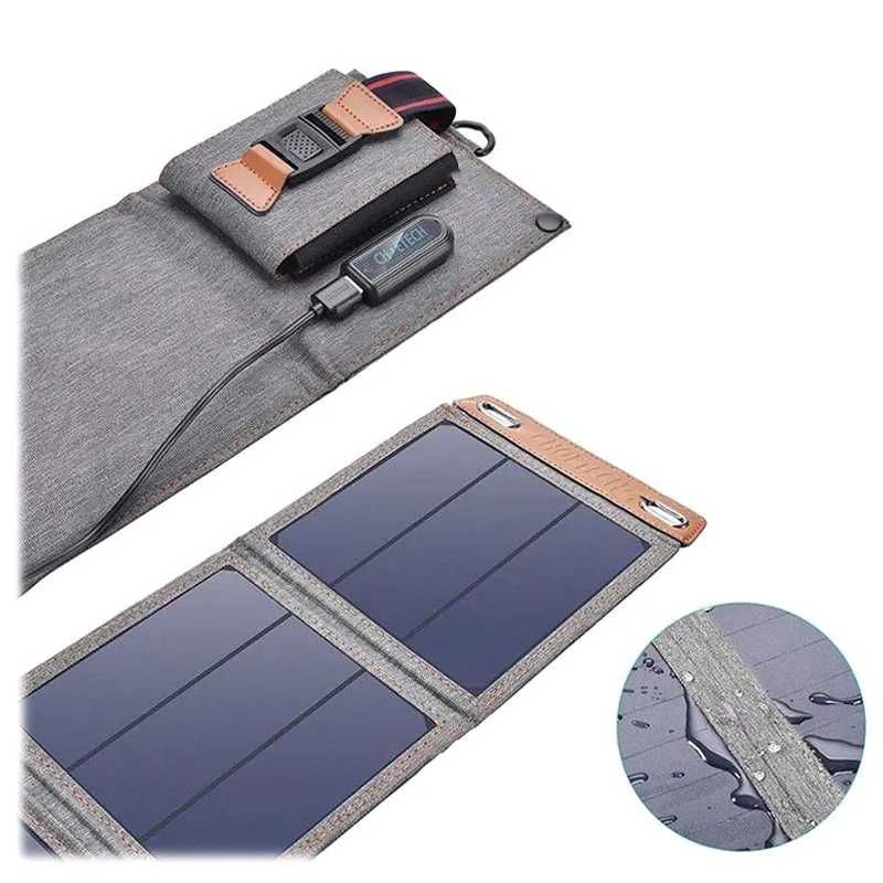 Panou solar USB pliabil - 14W - Camping & Outdoor - NOU ȘI NEUTILIZAT