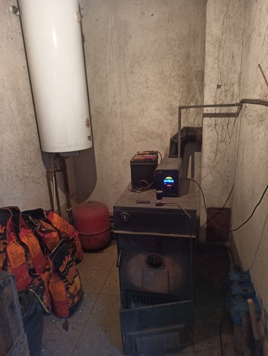 Vand centrala lemne cu pompa, vas, boiler cu 2 serpentine