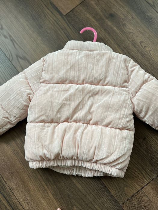 Детско яке 92 - Хм, розова пудра с подплата - обличано веднъж