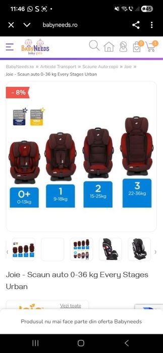 Scaun auto 0 - 36 kg