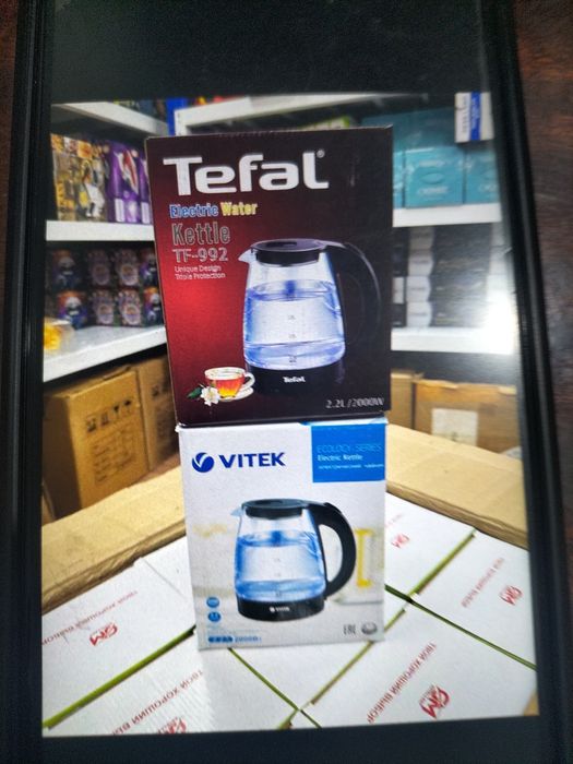 Стеклянный чайник Tefal vitek