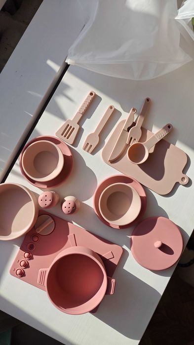 Детская посудка силиконовая